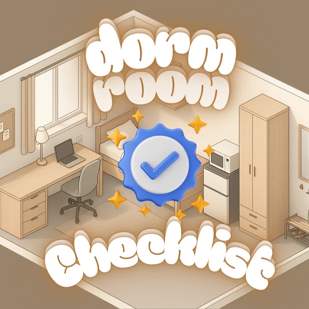 dorm room printable checklist (PDF)