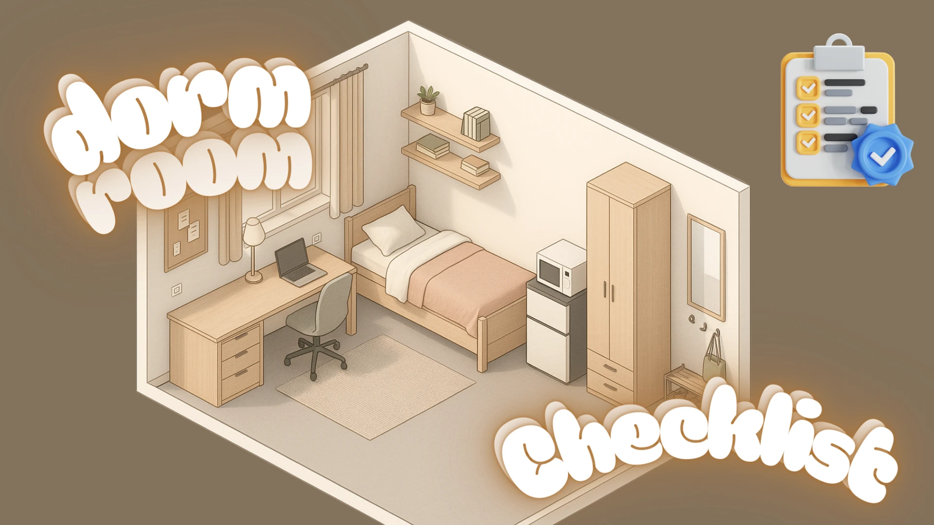 dorm room essentials checklist for move-in day