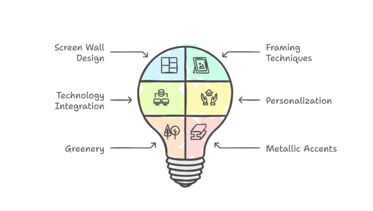 home theater screen wall with integrated lighting