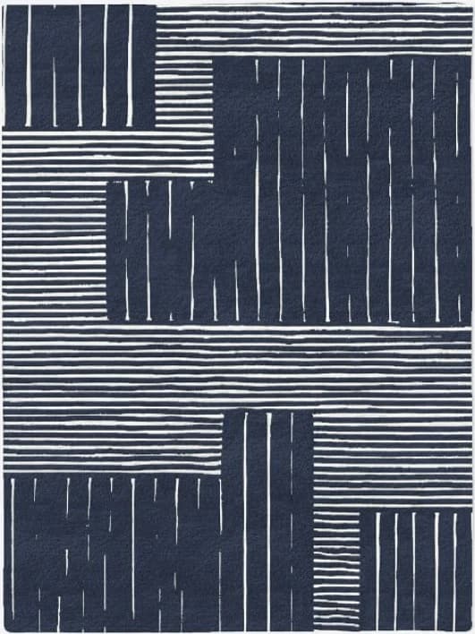 Painted Mixed Stripes Rug pattern closeup