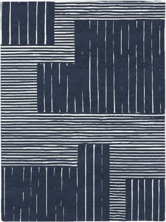 Painted Mixed Stripes Rug pattern closeup