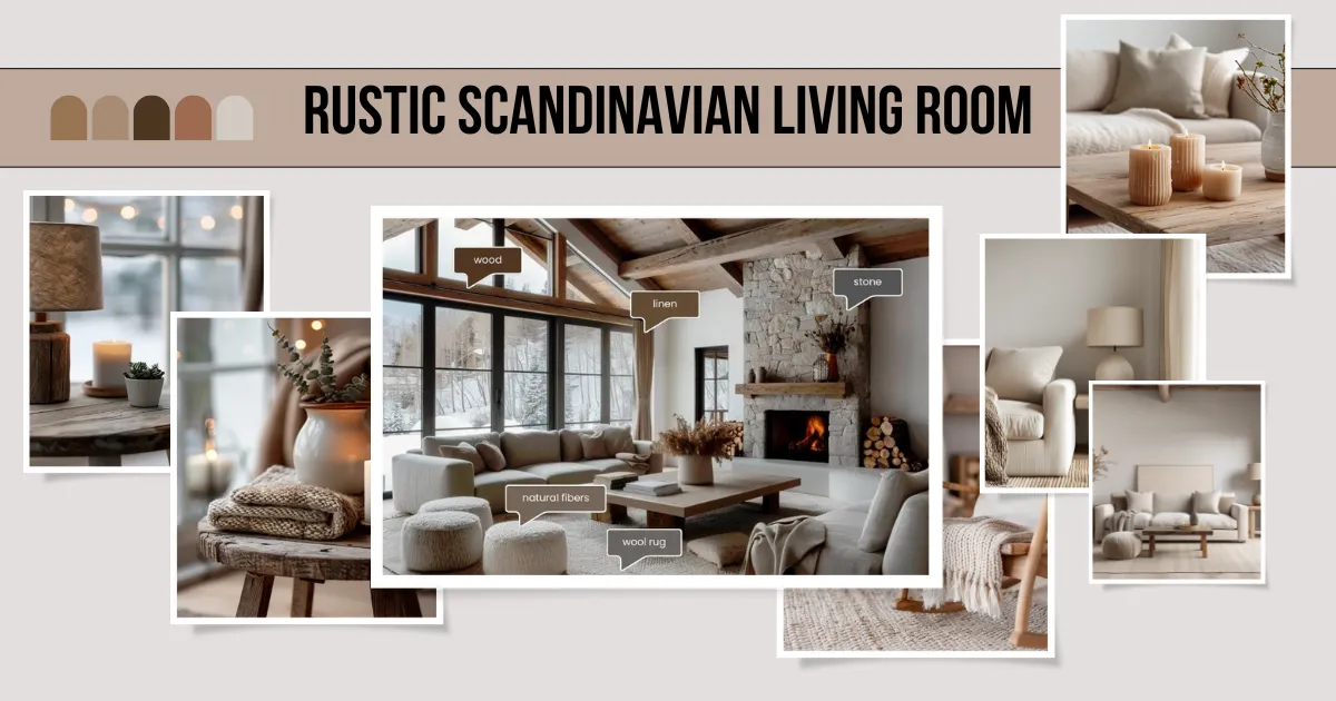 10 Tips & Tricks to Design a Rustic Scandinavian Living Room