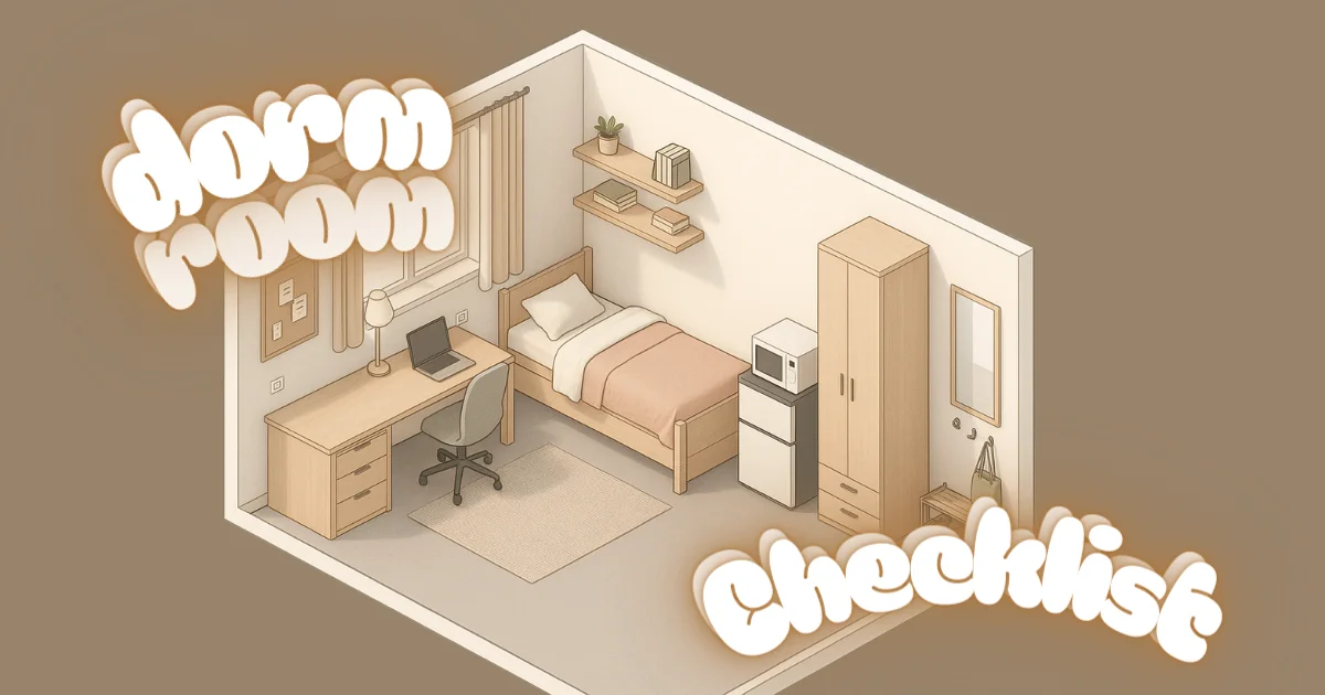 The Dorm Room Essentials: Checklists (PDF) & What to Bring