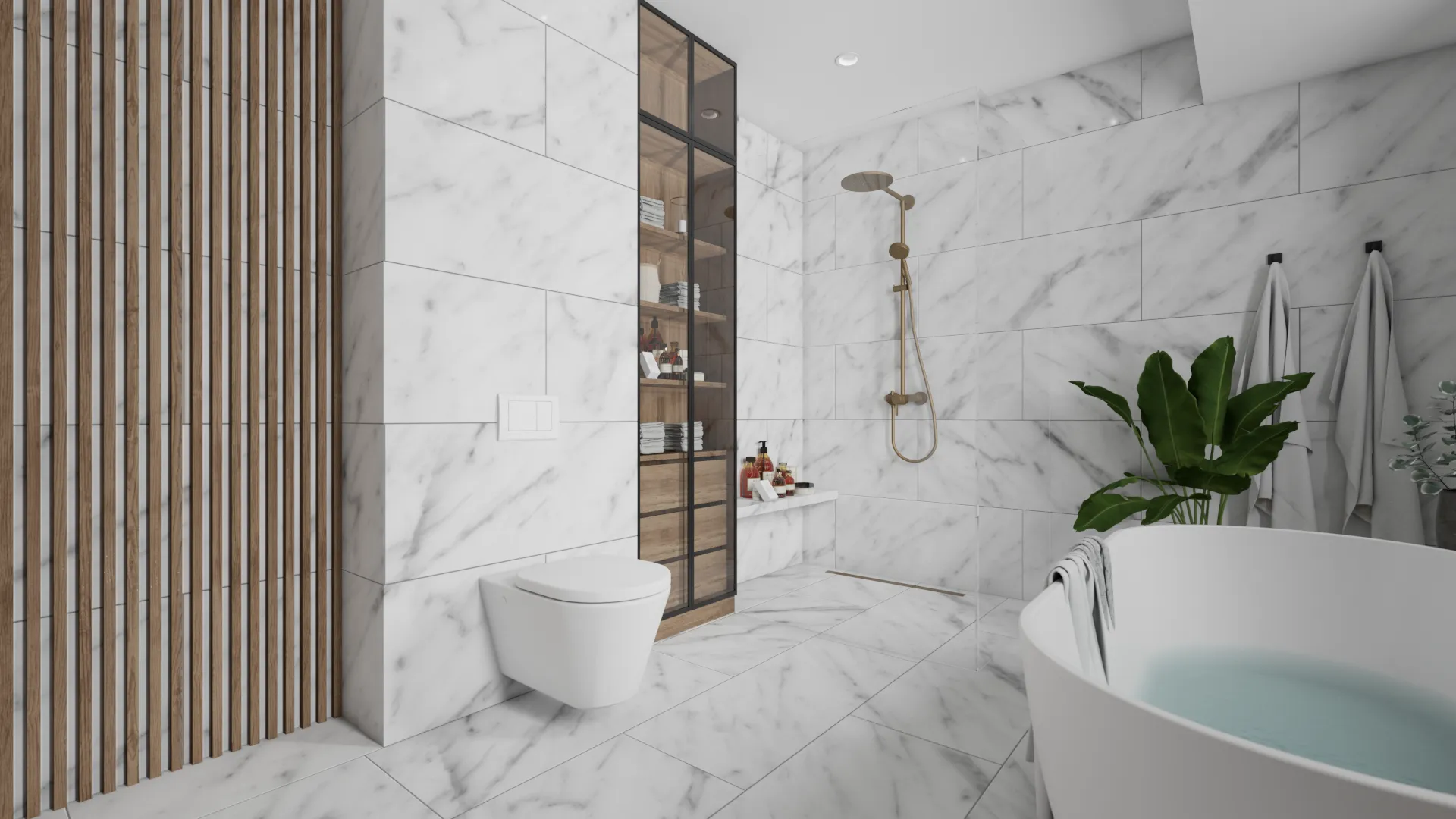 Bathroom renovation rendering