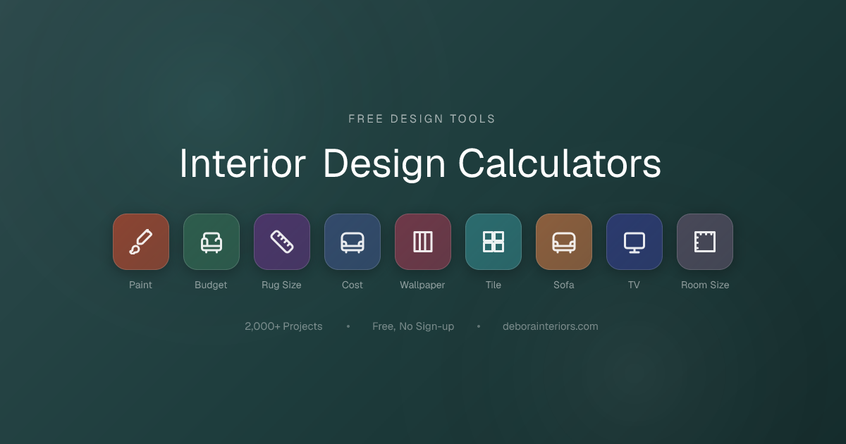 Free Interior Design Calculators: Plan Any Room in 2026