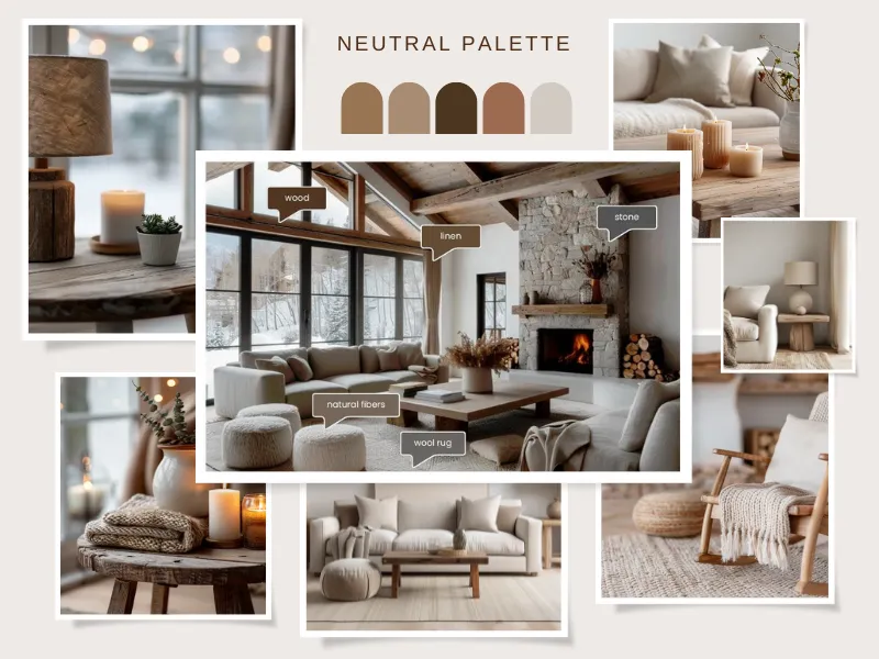 Neutral Palette by Debora Interiors for Rustic Scandinavian Style